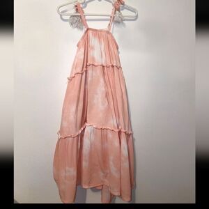 Girls size 4 pink tiedye tiered summer dress NWT by Jessica Simpson